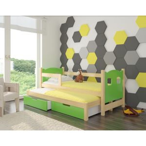 ArtAdrk Dětská postel CAMPOS Barva: Borovice / zelená