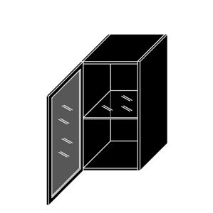 ArtExt Kuchyňská skříňka horní BLACK ALU | W2S 40