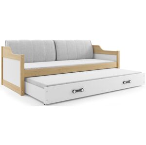 BMS Dětská postel s přistýlkou DAWID | borovice 80 x 190 cm Barva: Bílá