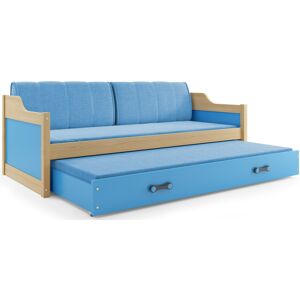 BMS Dětská postel s přistýlkou DAWID | borovice 80 x 190 cm Barva: Modrá
