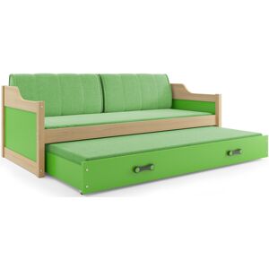 BMS Dětská postel s přistýlkou DAWID | borovice 80 x 190 cm Barva: Zelená
