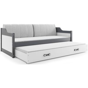 BMS Dětská postel s přistýlkou DAWID | šedá 80 x 190 cm Barva: Bílá
