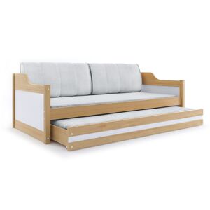 BMS Dětská postel s přistýlkou DAWID | borovice 90 x 200 cm Barva: Bílá