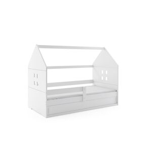 BMS Dětská postel domeček DOMI 1 | bílá s úložným prostorem Barva: Bílá / bílá