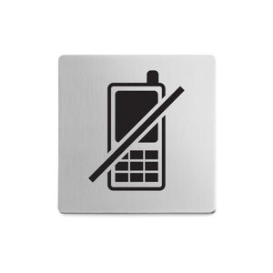 Piktogram zákaz telefonování samolepící broušený nerez ZACK