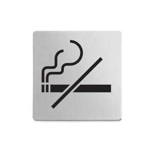 Piktogram zákaz kouření samolepící broušený nerez ZACK