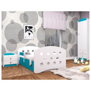 Happy Babies Dětská postel Happy design / kuličky Farba: Modrá / biela, Prevedenie: L10 / 90 x 200 cm / S úložným priestorom, Obrázok: Guličky