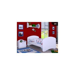 Happy Babies Dětská postel HAPPY L03 160/80 - bez obrázku / bez úložného prostoru Barva: Bílá / bílá, Provedení: bez úložného prostoru, Rozměr: 160 x 80 cm