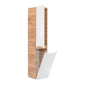 ArtCom Koupelnová sestava ARUBA White Typ: Vysoká skříňka s košem na prádlo 804 - 170 x 35 x 35 cm