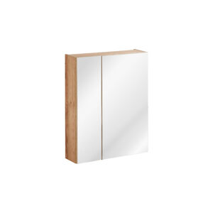 ArtCom Koupelnová sestava CAPRI White Capri | dub zlatý: Horní zrcadlová skříňka 842 - 60 cm