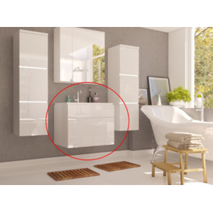 Tempo Kondela Koupelnová sestava Mason bílá Kúpelňová zostava Mason: skrinka pod umývadlo biela 60x47x45