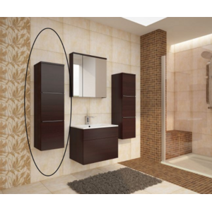 Tempo Kondela Koupelnová sestava Mason wenge Kúpelňová zostava Mason: skrinka vysoká  wenge 30x110x31
