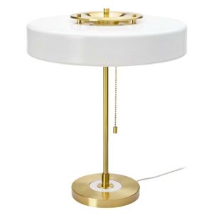 King Home Lampa biurkowa ARTE biało-złota - aluminium, szkło