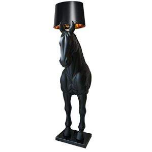 King Home Lampa podłogowa kůň HORSE STAND M czarna - włókno Szklane