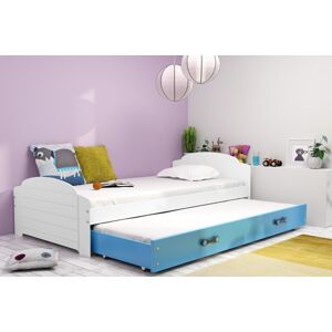 BMS Dětská postel s přistýlkou LILI 2 Barva: bílá / modrá
