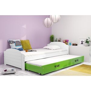 BMS Dětská postel s přistýlkou LILI 2 Barva: bílá / zelená