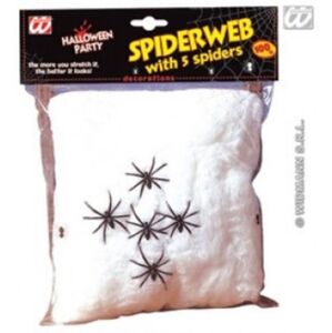 Pavučina 100 g + 5 pavouků - Halloween - BUKÁČEK