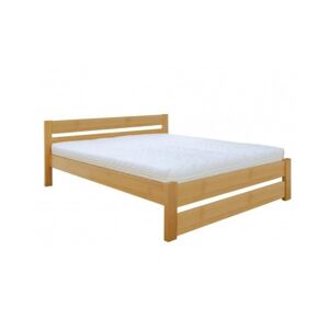Drewmax Manželská postel - masiv LK190 | 140cm buk - moření olše