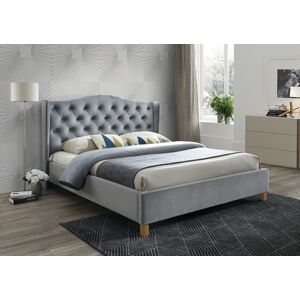 Signal Manželská postel ASPEN Velvet | 140 x 200 cm Barva: Bluvel 14 / šedá