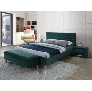 Signal Manželská postel AZURRO Velvet | 140 x 200 cm Barva: Zelená