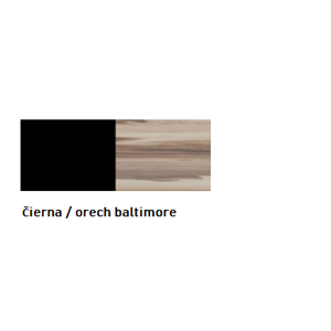 Meblar Manželská postel MORENA Barva: Černá / ořech baltimore