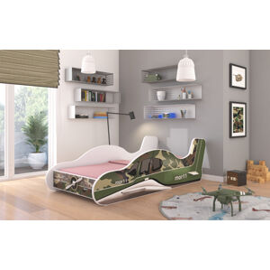 ArtAdrk Dětská postel PLANE Barva: Zelená, Provedení: 80 x 160 cm