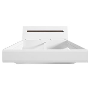 BRW Manželská postel: AZTECA TRIO - LOZ / 160 Barva: Bílá/bílý lesk
