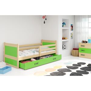 BMS Dětská postel RICO 1 | borovice 90 x 200 cm Barva: Zelená