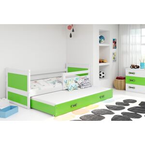 BMS Dětská postel s přistýlkou RICO 2 | bílá 80x190 cm Barva: Zelená