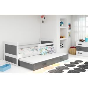BMS Dětská postel s přistýlkou RICO 2 | bílá 90 x 200 cm Barva: Šedá