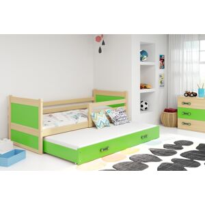 BMS Dětská postel s přistýlkou RICO 2 | borovice 90 x 200 cm Barva: Zelená