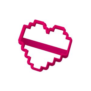 Vykrajovátko hranaté srdce Minecraft Pixel - 3D tisk - Dortmarket