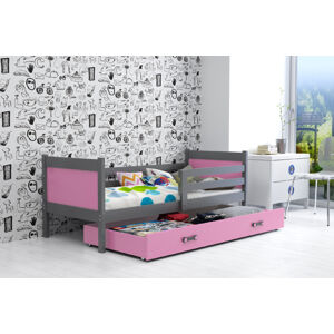 BMS Dětská postel RINO | grafit 80 x 190 cm Barva: Růžová