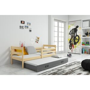 BMS Dětská postel s přistýlkou Eryk 2 | borovice Barva: Borovice / šedá, Rozměr: 190 x 80 cm