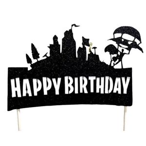 Zápich do dortu Fortnite město - Happy Birthday - Cakesicq