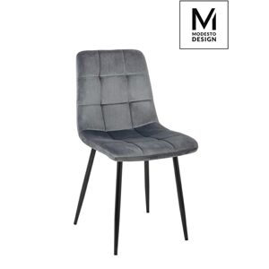 Modesto Design MODESTO krzesło CARLO ciemny szary - welurem, metal