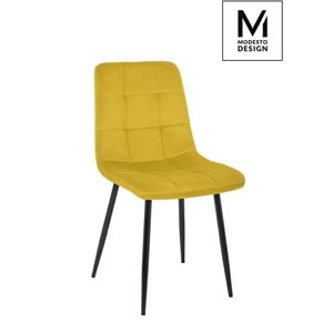 Modesto Design MODESTO krzesło CARLO musztardowe - welurem, metal