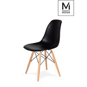 Modesto Design MODESTO krzesło DSW czarne - podstawa Bukowa