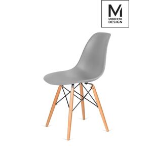 Modesto Design MODESTO krzesło DSW Szare - podstawa Bukowa