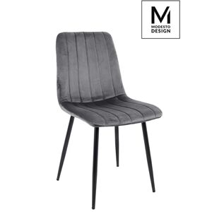 Modesto Design MODESTO krzesło LARA Szare - welurem, metal