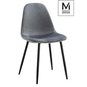 Modesto Design MODESTO krzesło LUCY Szare - welurem, metal