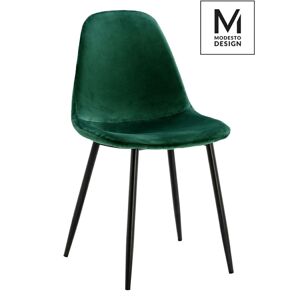 Modesto Design MODESTO krzesło LUCY zielone - welurem, metal