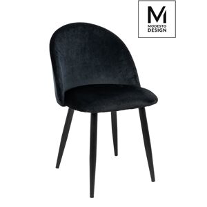 Modesto Design MODESTO krzesło NICOLE czarne - welurem, metal