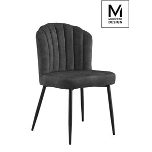 Modesto Design MODESTO krzesło RANGO czarne - welurem, metal