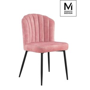Modesto Design MODESTO krzesło RANGO różowy - welurem, metal