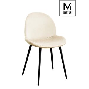 Modesto Design MODESTO krzesło SCOOP beżowy - welurem, metal