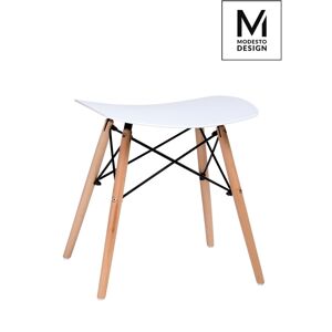 Modesto Design MODESTO stolek BORD biały - polipropylen, podstawa Bukowa