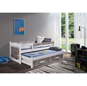 ArtBed Dětská postel s přistýlkou TIAGO II Provedení: Moření - Akryl
