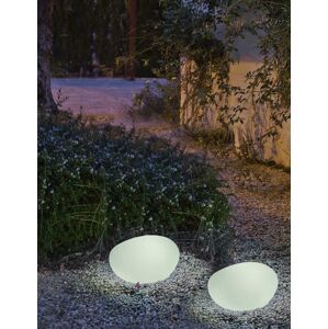 NEW GARDEN lampa ogrodowa PETRA 40 biała - LED