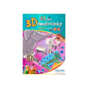 Omalovánka 3D slon, A4 -